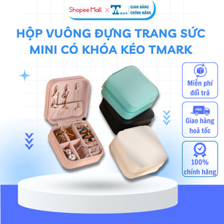 Hộp Đựng Trang Sức Nhiều Ngăn TM Bọc Da - Kích Thước 10x10x5cm