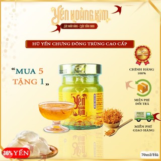 Hũ Yến Chưng Sẵn Đông Trùng Hạ Thảo - Yến Hoàng Kim Hũ 70ml 36% Yến Sào Khánh Hòa nguyên chất, tăng cường sức khỏe1