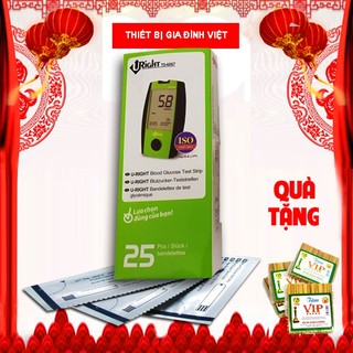 Que thử đường huyết Uright 25 que Dùng cho máy Uright TD4267 + Tặng 25 kim