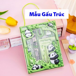 Bộ Dụng Cụ Học Tập Cho Bé 6 Món Thiết Kế Xinh Gồm 2 Bút Chì + Tẩy + Thước Kẻ + Gọt Bút Chì + Sổ Ghi Chép