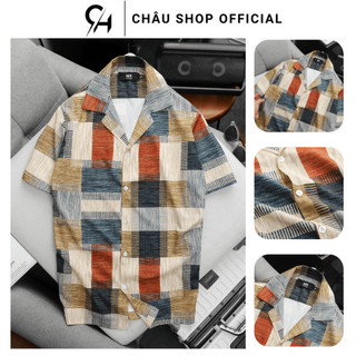 Sơ Mi Cuban Caric Lụa Hàn Nam Chất Liệu Lụa Mềm Mịn CHÂU SHOP OFFICIAL, Thoáng Mát. Form Fit Người Đứng Dáng Cực Đẹp