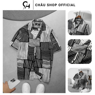 Sơ Mi Cuban Nam Holly CHÂU SHOP OFFICIAL Chất Liệu Lụa Mềm Mịn, Thoáng Mát, Chống Nhăn, Form Rộng Mặc Hằng Ngày