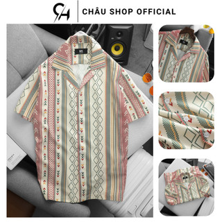 Áo Sơ Mi Nam, Áo Sơ Mi Cuban Pinky CHÂU SHOP OFFICIAL Phù Hợp Mặc Đi Biển Đi Chơi Chất Mềm Mịn Chống Nhăn Full Box Bill