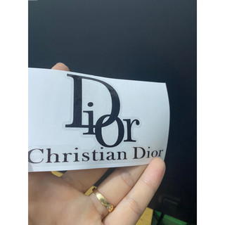 1 Tem chữ Christian Diorr tem đen nền trong suốt