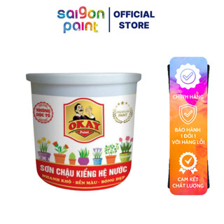 Sơn Chậu Kiểng Okay, Sơn Chậu Cây Cảnh Ngoài Trời Độ Bền Cao Tiếp Phần 2 Lon 1Kg - Dolphinpaint.vn