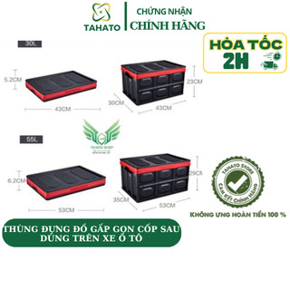 Thùng đựng đồ gấp gọn đa năng 56 lít, 30 lít để cốp sau ô tô tiện dụng, phù hợp với mọi ô tô