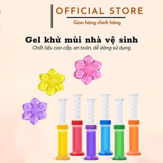Gel thơm bồn cầu làm sạch khử mùi vệ sinh Diệt khuẩn khử trùng bồn cầu hình bông hoa