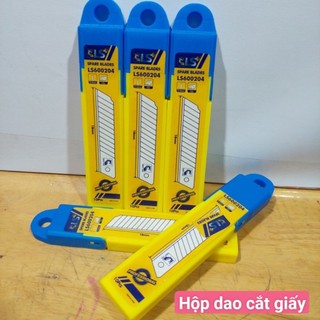 Lưỡi dao rọc giấy thép sk5 ls+ a100 18mm hàng chính hãng, 1 hôp 10 lưỡi dao rọc giây loại lớn sk5