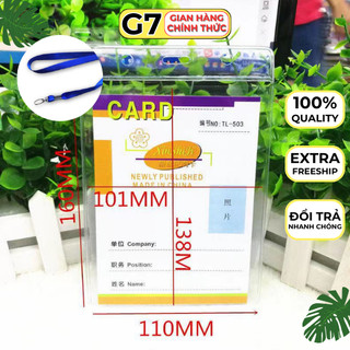 (SALE) Bộ thẻ đeo nhân viên,đeo thẻ dọc to 503/504