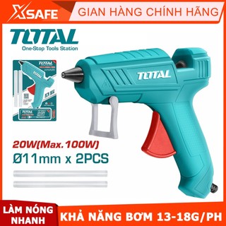 Súng bắn keo nến TOTAL TT101116 Súng bơm keo nhựa điện thế 220-240V, công suất 100W thao tác gắn kết, dán keo nhanh