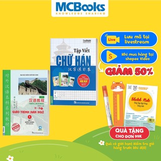 Sách - Combo Giáo Trình Hán Ngữ Tập 1 và Tập Viết Chữ Hán Theo Giáo Trình Hán Ngữ - Dành Cho Người Mới Bắt Đầu