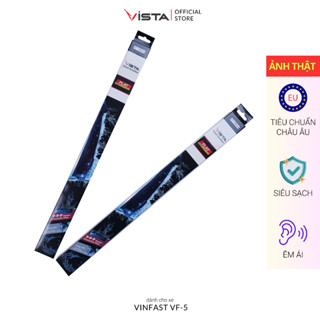  Gạt Mưa Cho Xe Vinfast VF-5  VF5  Thương Hiệu VISTA - Thân Mềm Lưỡi Silicon - Tiêu Chuẩn Châu Âu - Siêu Sạch - Siêu Bền 