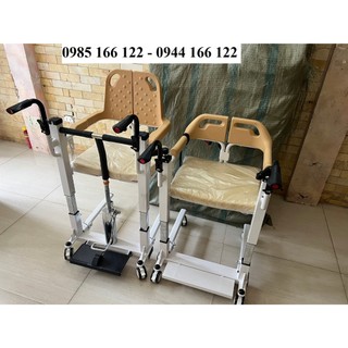 Xe lăn đa năng, xe nâng hạ bệnh nhân có bô vệ sinh, xe lăn ghép 2 mảnh