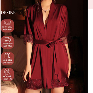 Áo choàng ngủ lụa  sang trọng (Ko kèm Váy) Áo choàng cô dâu Bride VN-245