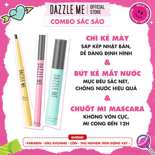 Dazzle me combo 3 món kẻ mắt: bút kẻ mắt dạng lỏng + mascara chuốt mi cong + chì kẻ mày 2 đầu