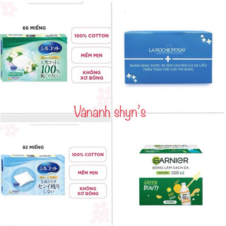 Bông tẩy trang laroche posay, silicot, garnier