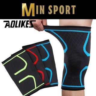 Bảo vệ đầu gối chơi thể thao Aolikes 7718 - Bảo vệ đầu gối tập Gym Co Giãn 4 Chiều