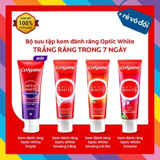 Bộ sưu tập 4 kem đánh răng Colgate trắng răng Optic White 100g
