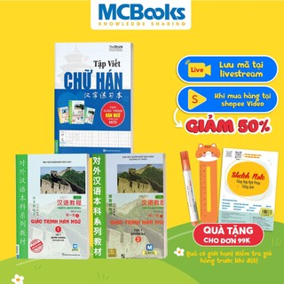 Sách - Combo Giáo Trình Hán Ngữ Tập 1 (Quyển Thượng và Quyển Hạ) Và Tập Viết Chữ Hán Theo Giáo Trình - Tặng Bút Bay Màu