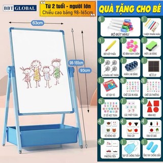   Tăng kèm 12 món quà  Bảng vẽ trẻ em CỠ LỚN 2 mặt từ tính không bám bụi A188 kích thước 93 63 165 full phụ kiện 