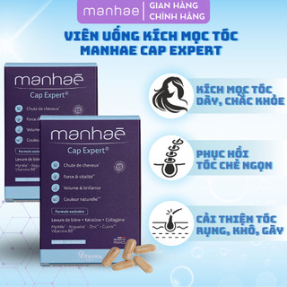 Combo 2 hộp Manhae Cap Expert  kích mọc tóc giảm rụng tóc  phục hồi và chăm sóc tóc chắc khỏe120 viên