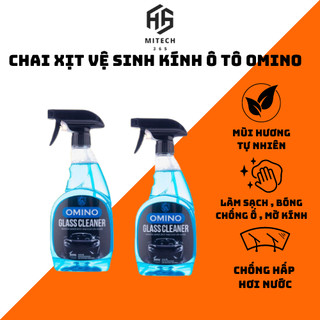 Chai Xịt Tẩy Ố Kính Ô Tô OMINO - Phủ Nano chống bám nước Xước - Tẩy Cặn Canxi- Làm Sạch Kính Xe Bị Ố Mốc, Mờ Đục 500ml