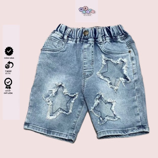 Quần jean hb phom lửng cho bé trai co giãn từ 12-19kg
