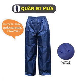 Quần Đi Mưa ÁNH DƯƠNG Vải Dù Polyeste chống thấm nước màu xanh than