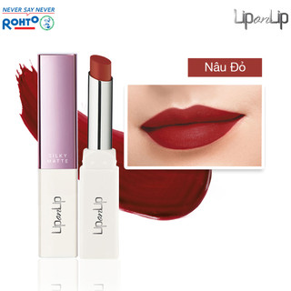  Son lì dưỡng môi siêu mịn Lip On Lip Silky Matte 2.2g: Nâu đỏ