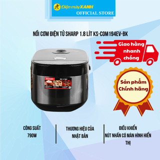 Nồi cơm điện tử sharp 1.8 lít ks-com194ev-bk