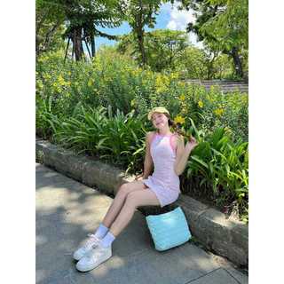 Đầm thun cổ yếm basic phối viền 2 màu năng động | EISLYN DRESS | SECODEE