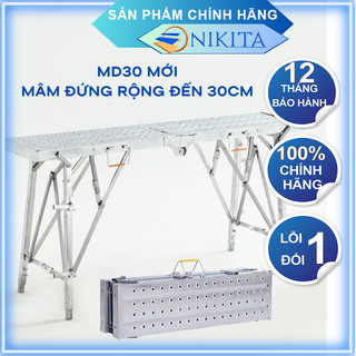 [MỚI] Giàn giáo gấp gọn mâm đứng rộng 30cm, chắc khỏe, an toàn, tiện di chuyển, chính hãng Nikita