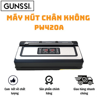  Máy hút chân không không kén túi Gunssi PW420A-2 vòi lực hút mạnh-đường hàn 42cm-hút tự động 