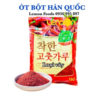 Ớt bột Hàn Quốc dạng vảy to màu đỏ đẹp - Bột ớt vảy NONGWOO làm kim chi, ướp gà nướng, nấu mì, nấu lẩu