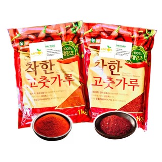 1Kg Ớt bột Hàn Quốc Nongwoo ít cay làm kim chi, nấu mì, nấu lẩu (loại mịn/ loại vảy to)