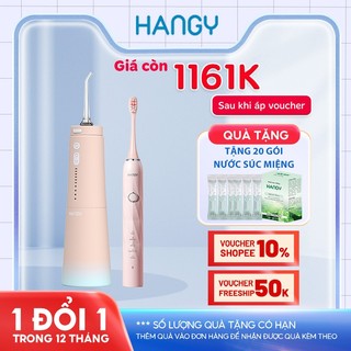 Combo Máy tăm nước HANGY HG23 phiên bản 2024 và Bàn chải điện làm trắng răng HY23 Pro nâng cấp