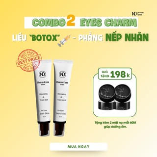  COMBO 2 Tuýp Kem Giảm  Quầng Thâm Eyes Charm 15ml Tặng Kèm 2 Mặt Nạ Mắt BIOAQUA