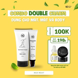 Combo 1 Tuýp Kem Giảm Thâm BeCharm 100ml & 1 Tuýp Kem Giảm Thâm Mắt Eyes Charm 15ml  