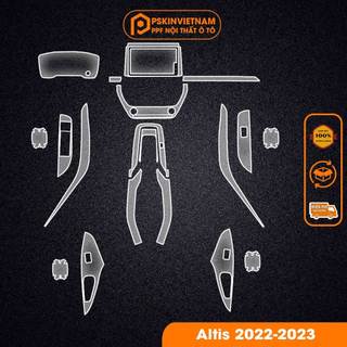Dán PPF trong suốt chống sước bảo vệ nội thất xe Toyota-Altis-2022-2023-(Bản-HV-V-G) T-Home&More