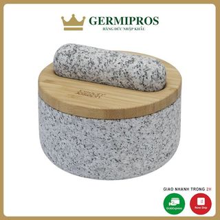 Bộ chày cối Joseph Joseph 20176 Dash Pestle & Mortar with Bamboo Lid Granite