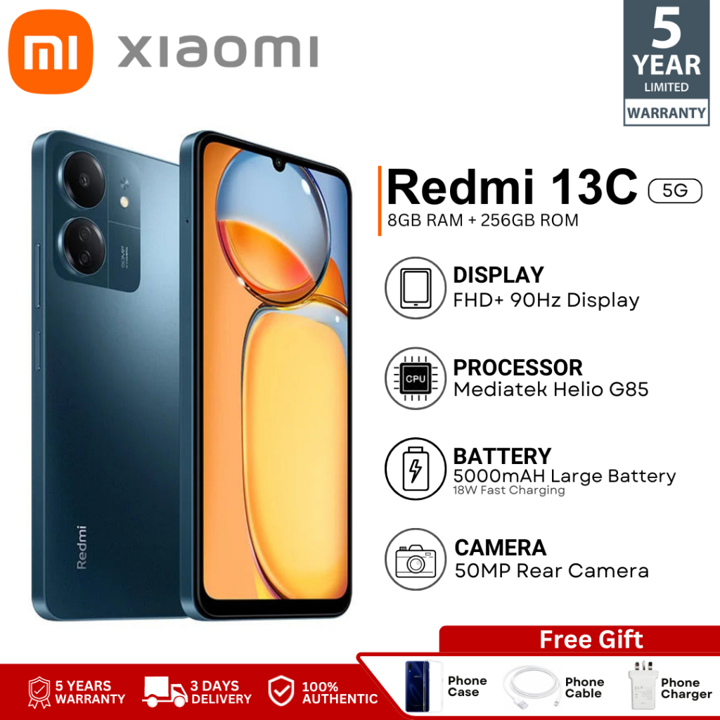 Điện Thoại Xiaomi Redmi 13C 5G 8GB/256GB - Hàng Chính Hãng | BigBuy360 - bigbuy360.vn