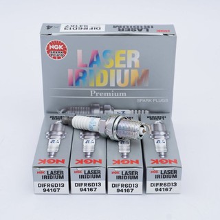  DIFR6D13  Bộ 4 cái Bugi NGK Laser Iridium mã DIFR6D13 độ bền 120.000 km 