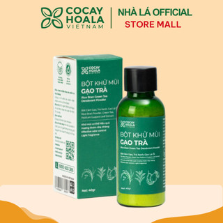 Bột Khử Mùi Gạo Trà Cỏ Cây Hoa Lá Việt Nam - Khử Mùi Hôi Nách, Hôi Chân, Giảm Tiết Mồ Hôi 40g