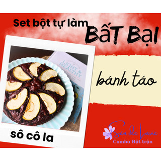 Set bột làm Bánh Sô cô la Táo gồm Bột trộn sẵn, nguyên liệu và vật dụng làm bánh- apple chocolate cake - Sén de Lavie