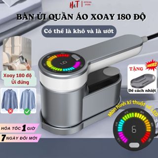 Bàn là hơi nước cầm tay, máy ủi quần áo thích hợp nhiều loại vải, màn hình LED, nhỏ gọn có thể mang đi du lịch