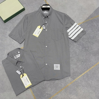  Áo Sơ Mi Nam Tay Ngắn Áo Sơ Mi Nam Nữ 4 Sọc Cánh Tay Cotton Lụa Cao Cấp Hót Nhất 2024 