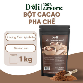 Bột cacao pha chế Déli - 1kg - vị đắng tự nhiên, đậm đà, dễ hòa tan