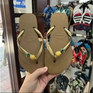 Dép Kẹp Nữ Mix Charm Khóm Mini Các Màu - Hava nas Chính Hãng -Dép Tông Đi Biển Nữ