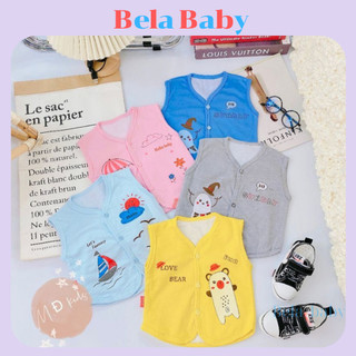 Áo Gile Sơ Sinh Vải Cotton 2 Lớp Cho Bé Tù 3 -8kg