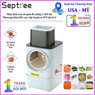 Máy thái rau củ quả đa năng 3 chế độ, thương hiệu Mỹ cao cấp Septree WT-QC613